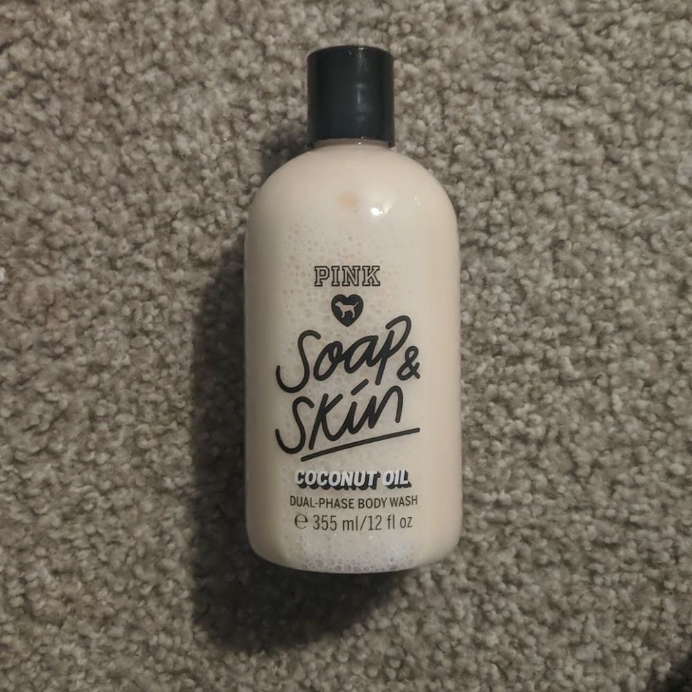Brand new unopened PINK coconut oil body wash